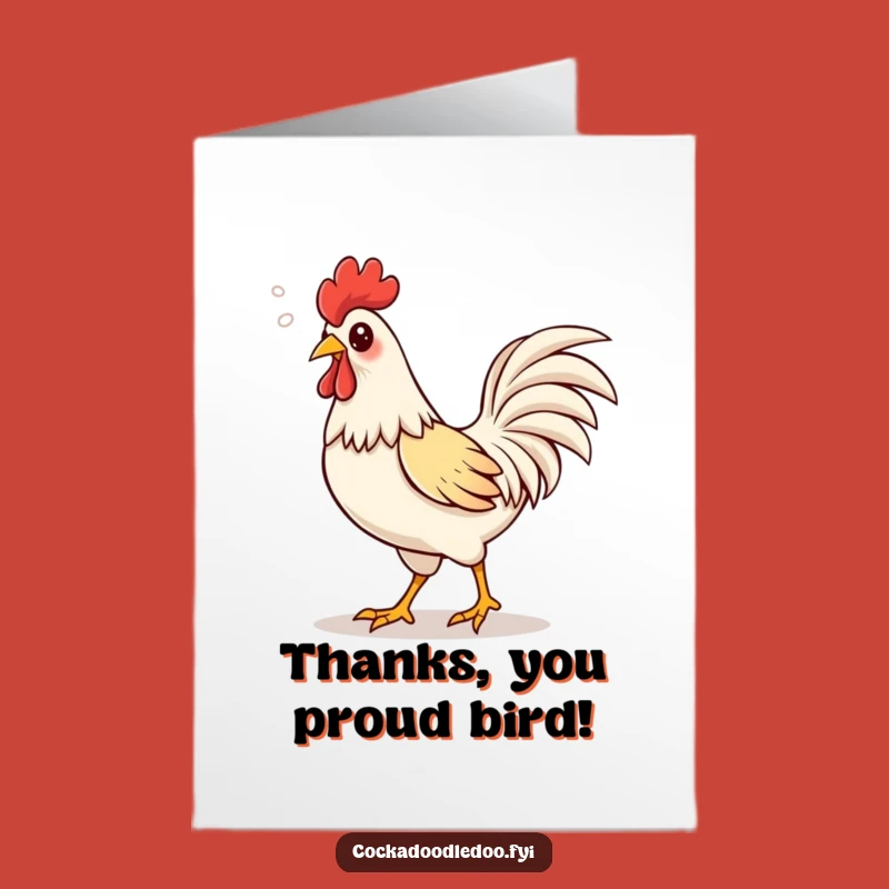 Free Printable Thank You Card: Proud Rooster Strut - Print at Home