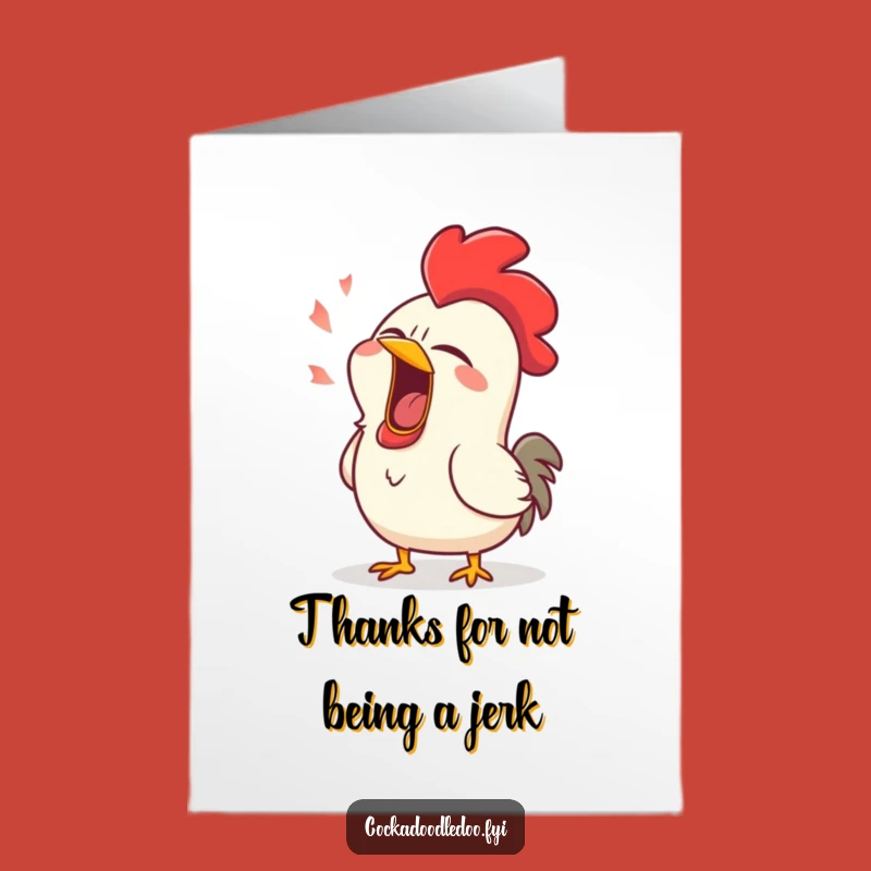 Free Printable Thank You Card: Sleepy Rooster Yawn, Humorous Downloadable Gift for Gratitude