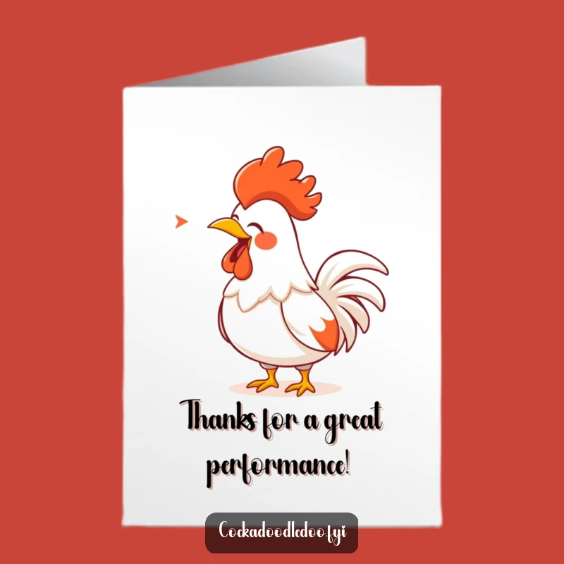 Free Printable Thank You Card: Rooster's Song of Gratitude, Downloadable Thanks!