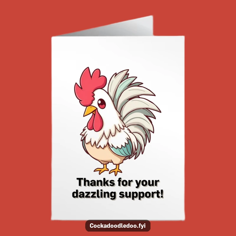 Free Printable Thank You Card: Glam Rooster, Fabulous Gratitude Downloadable Gift!