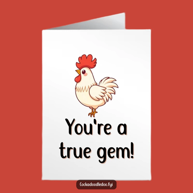 Rooster Feather Thank You Card - Free Printable Graceful Thanks Downloadable Gift