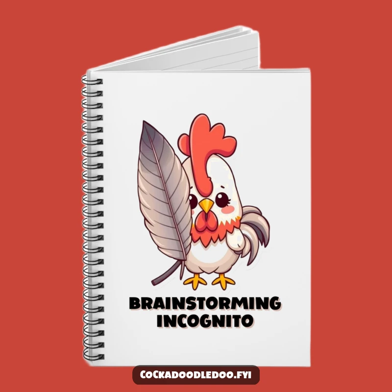 Funny Peeking Rooster Notebook: Jot Down Shy Thoughts, Cute Journal