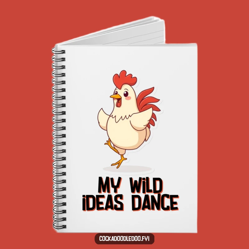 Funny Dancing Rooster Notebook: Jot Down Ideas with Farmyard Flair