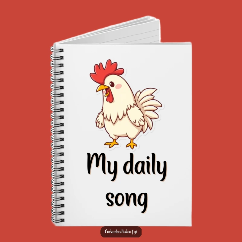 Funny Determined Rooster Crowing Notebook: Journal for Ideas, Cheerful, Funny Gifts
