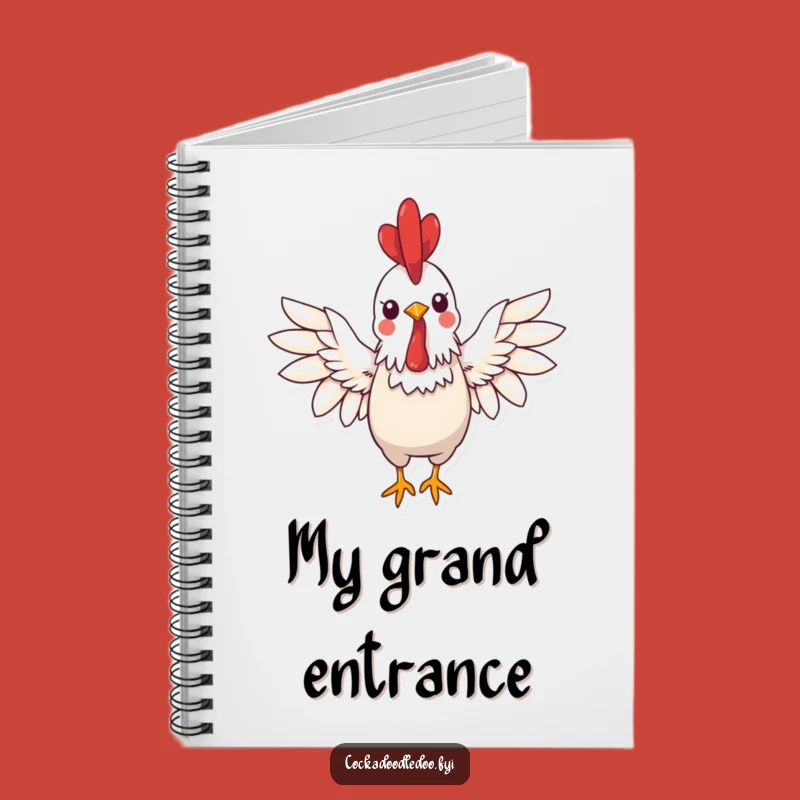 Funny Kawaii Rooster Notebook: Jot Down Cheerful Thoughts, Fun Journal