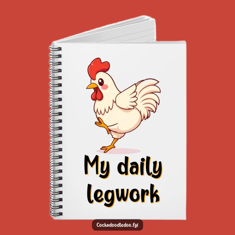 Funny Kawaii Rooster Notebook: Kicking Energy Journal - Playful Gift