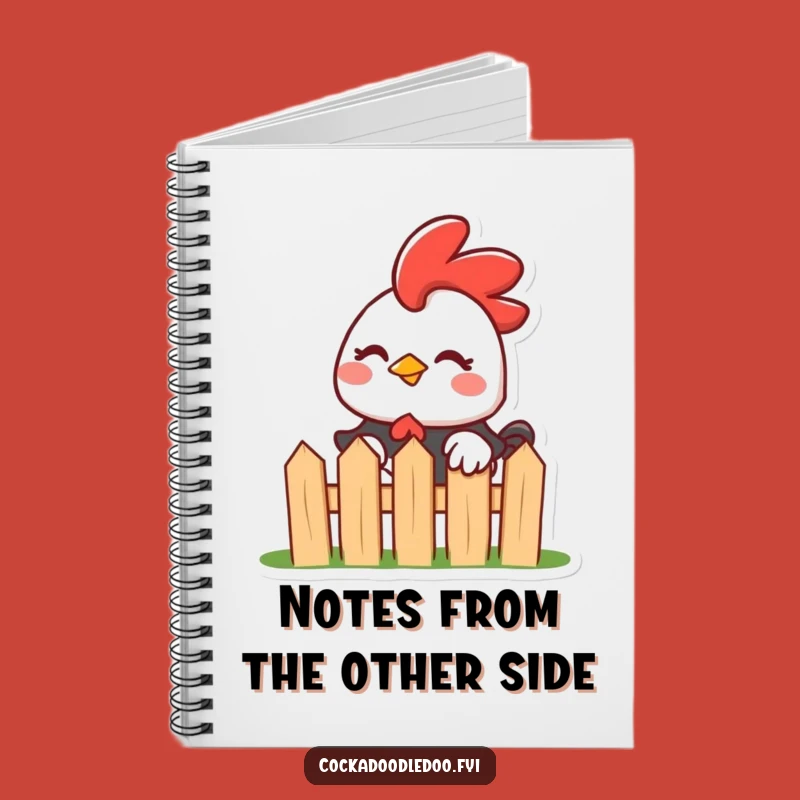 Funny Kawaii Rooster Notebook: Mischievous Wink for Playful, Humorous Notes