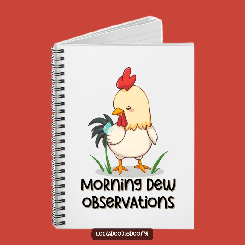 Funny Playful Rooster Dewdrop Notebook: Capture Ideas with Whimsy, a Perfect Funny Gift