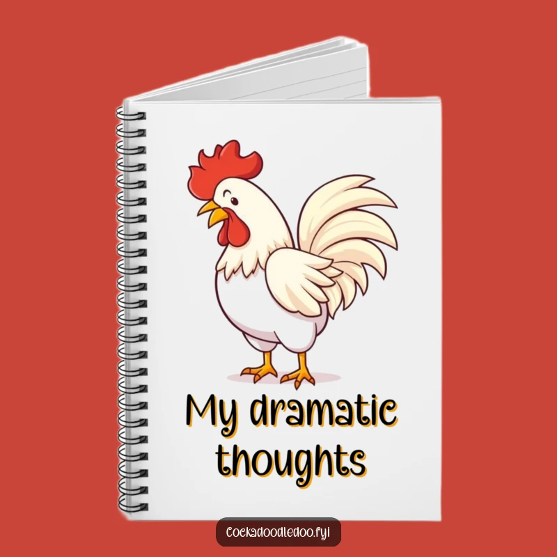 Funny Rooster Bow Notebook - Jot Down Ideas with Hilarity