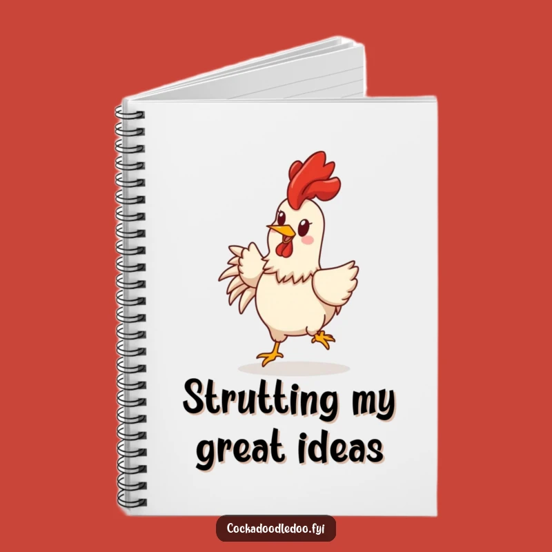 Funny Rooster Notebook: Cheerful Journaling Character, Your Essential Funny Gift