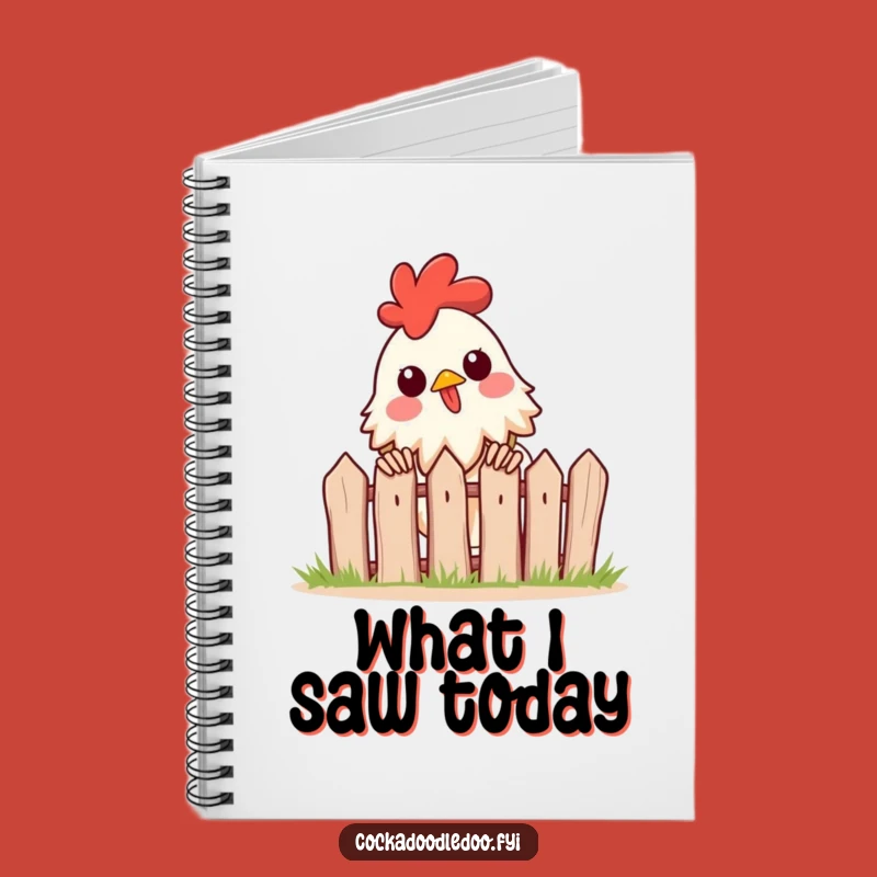 Funny Rooster Peeking Notebook: Jot Down Curious Ideas, Ideal Funny Gift
