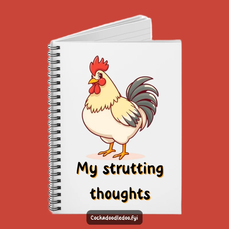 Funny Rooster Strut Notebook: Jot Down Confident Ideas, Ideal Funny Gift