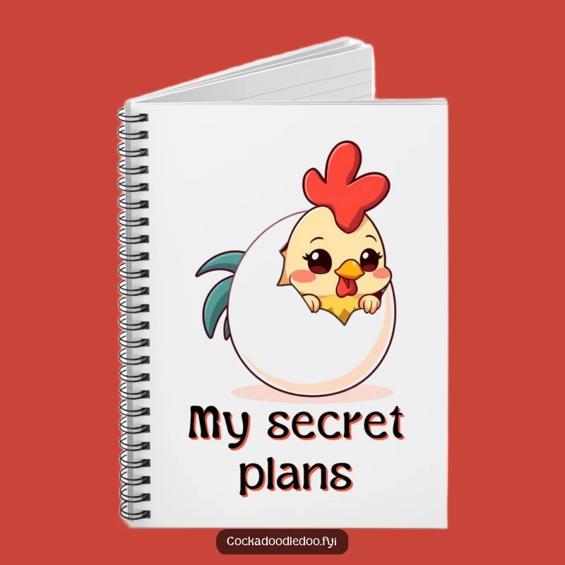 Funny Shy Rooster Egg Notebook: Journal for Thoughts, Sweet, Humorous Gifts
