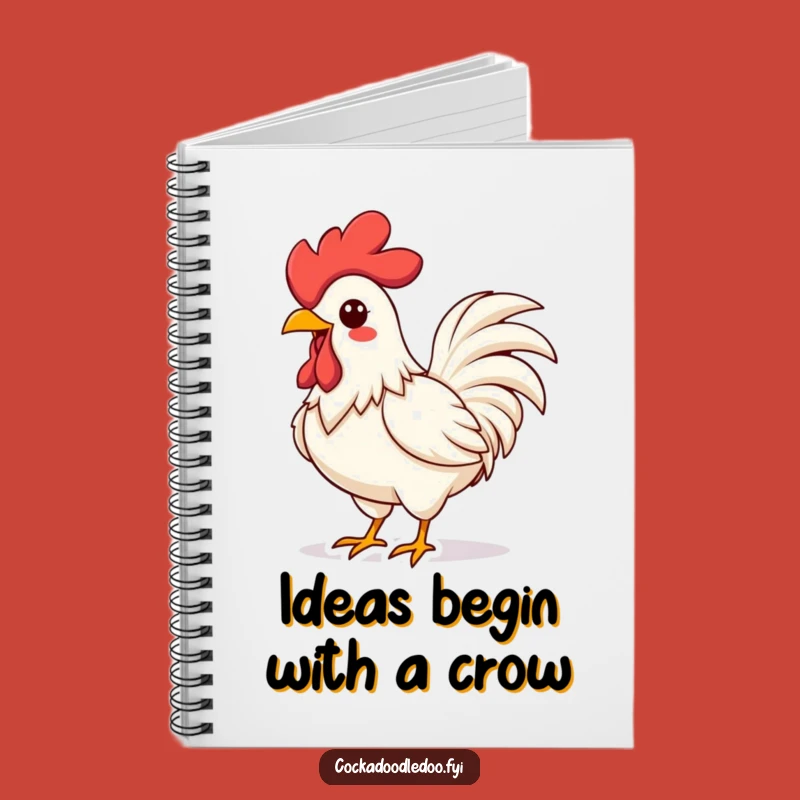 Funny Kawaii Rooster Notebook: Vibrant Crowing Pages for Energetic, Humorous Ideas
