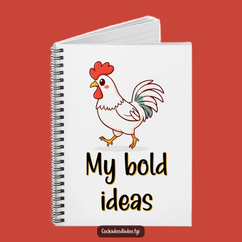 Funny Kawaii Rooster Notebook: Confident Strut - Journaling Funny Gift for Bright Ideas