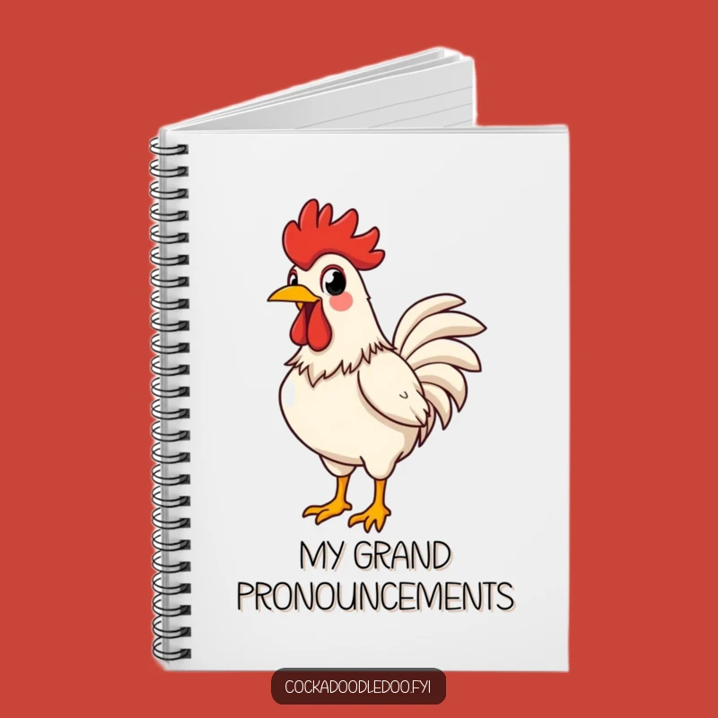 Funny Rooster Crowing Notebook: Jot Down Ideas with Bold Spirit