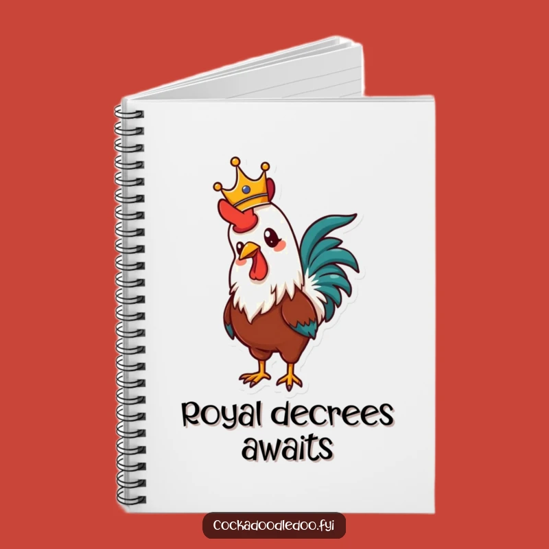 Funny Rooster Crown Notebook: Jot Down Royal Ideas, Ideal Funny Gift for Leaders