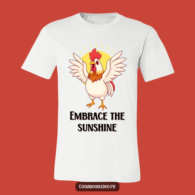 Funny Basking Rooster T-Shirt: Relaxed Farm Animal Tee for Sunny Souls