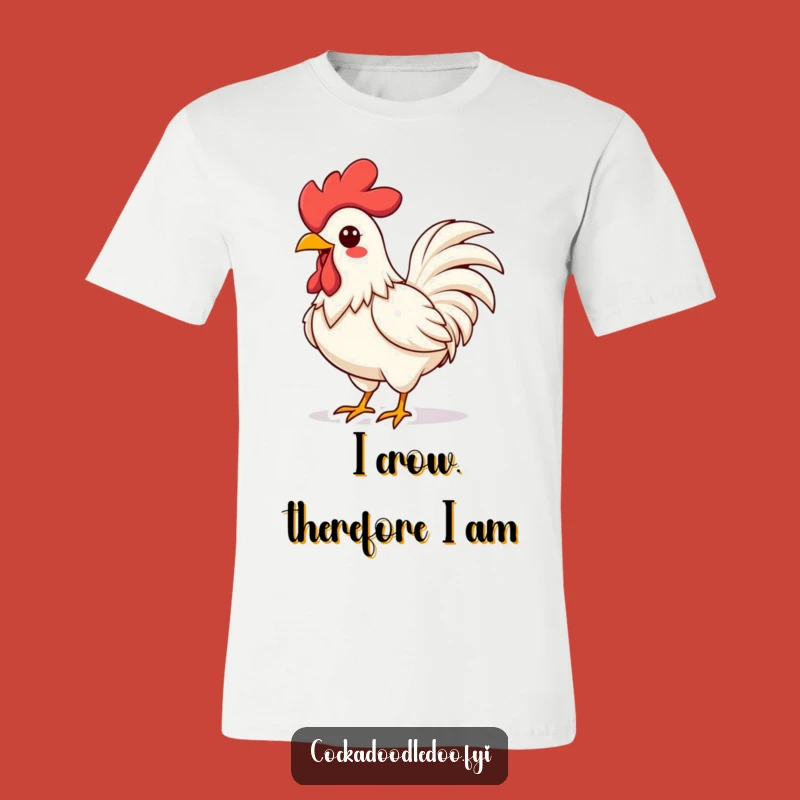 Funny Kawaii Rooster T-Shirt: Vibrant Crowing Design for Energetic Humor Lovers
