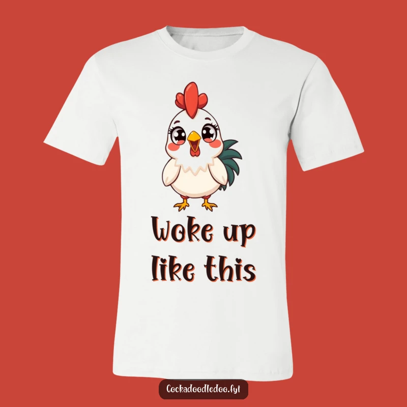 Funny Surprised Rooster T-Shirt: Hilarious Sunrise Tee, a Perfect Funny Gift for Him or Her