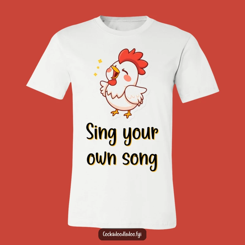 Funny Singing Rooster T-Shirt: Hilarious Concert Tee for Happy People