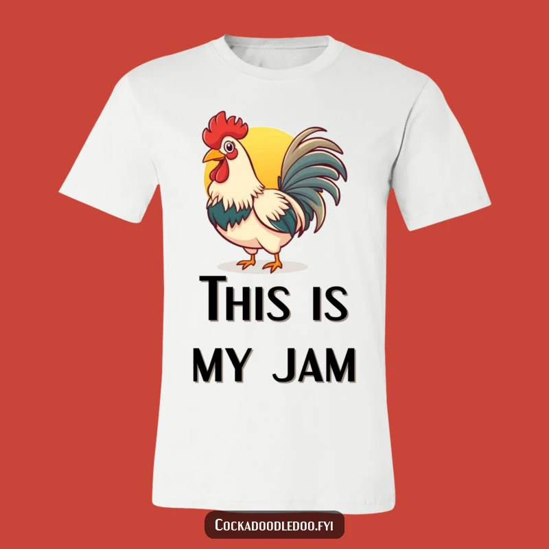 Funny Rooster Crowing T-Shirt: Cheerful Sunrise Shirt for a Joyful Start
