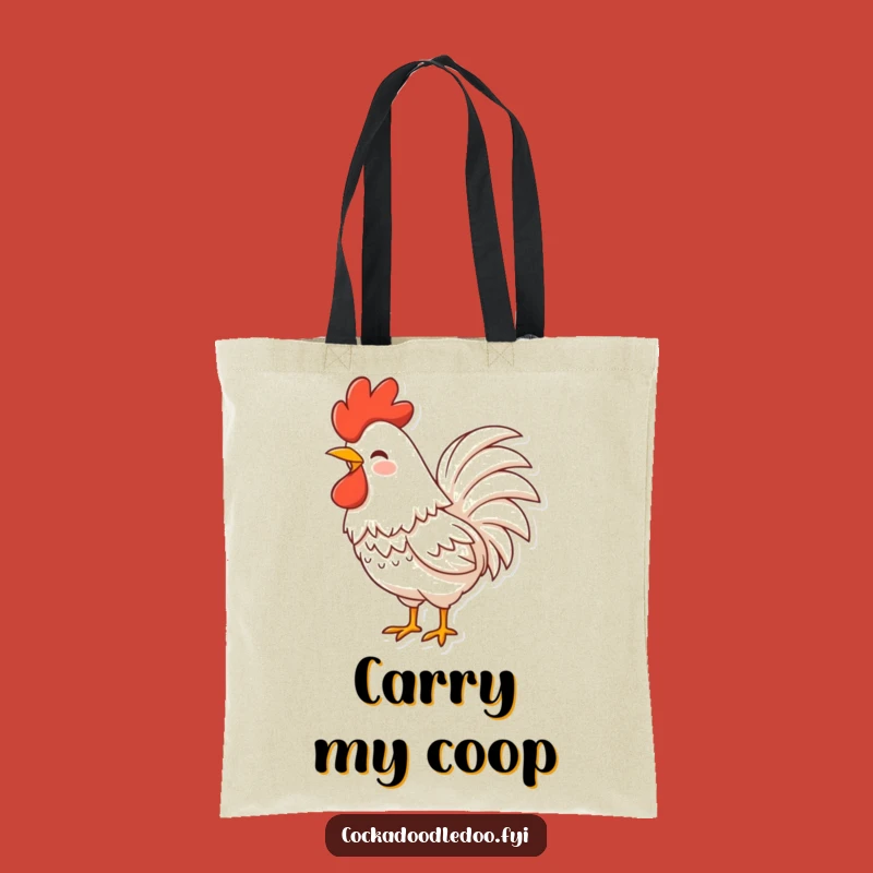 Funny Rooster Laugh Tote Bag: Birdy Carryall for Spirited Errands