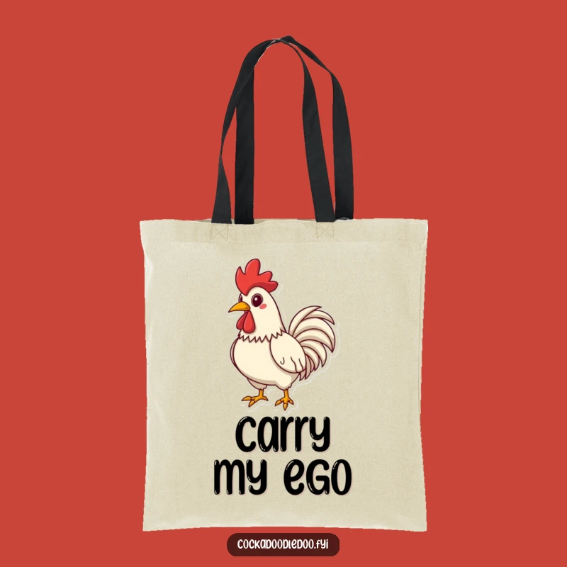 Funny Proud Rooster Tote Bag: Puffed Chest Flair, Perfect Humorous Gift