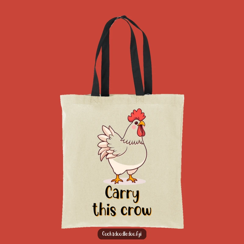 Funny Kawaii Rooster Tote Bag: Carry Your Morning Energy