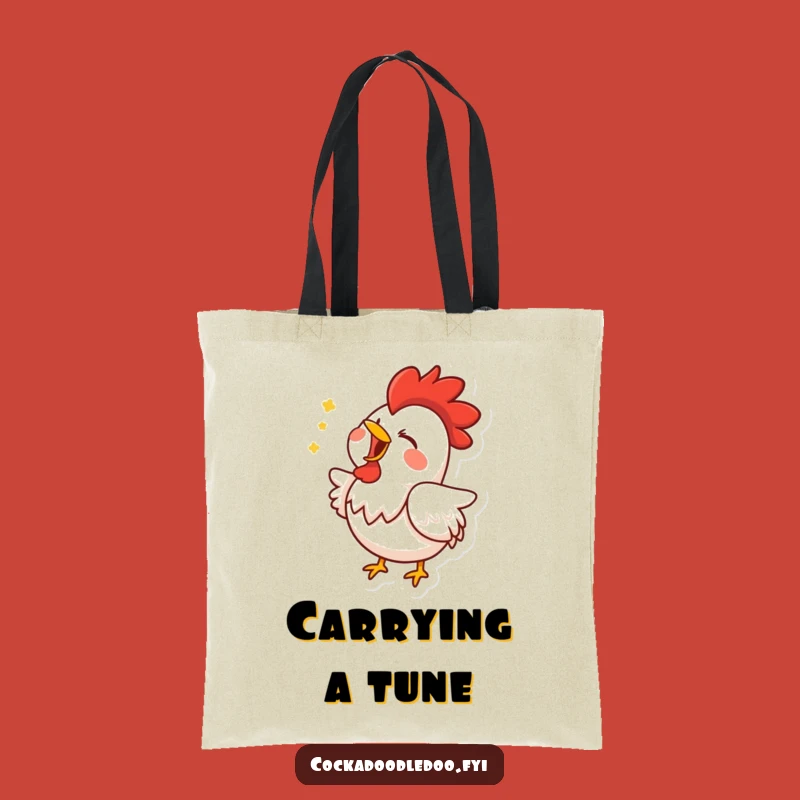 Funny Singing Rooster Tote Bag: Carry Your Tunes in Style