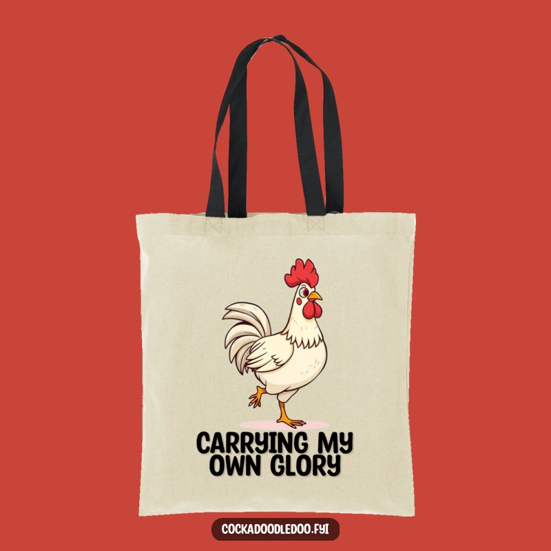 Funny Confident Rooster Strut Tote Bag: Carry Your Confidence, a Chic Funny Gift