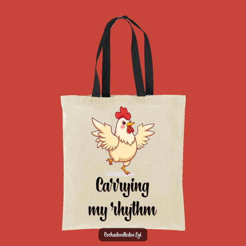 Funny Rooster Dancing Tote Bag - Durable and Lively Carry-All