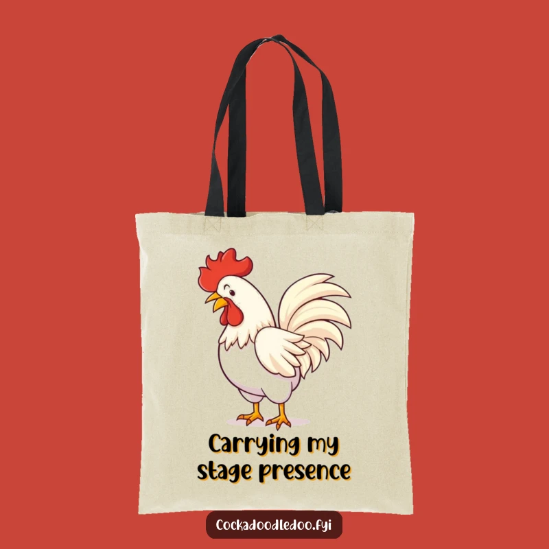 Funny Rooster Bow Tote Bag - Stylish, Spacious, and Hilarious