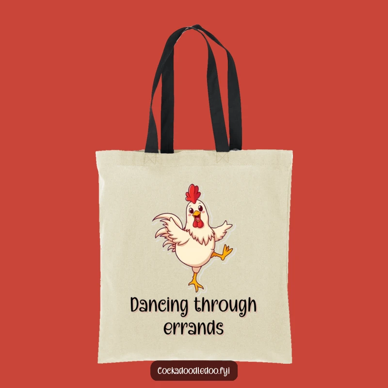Funny Rooster Dancing Tote Bag: Carry Your Joy with Every Step