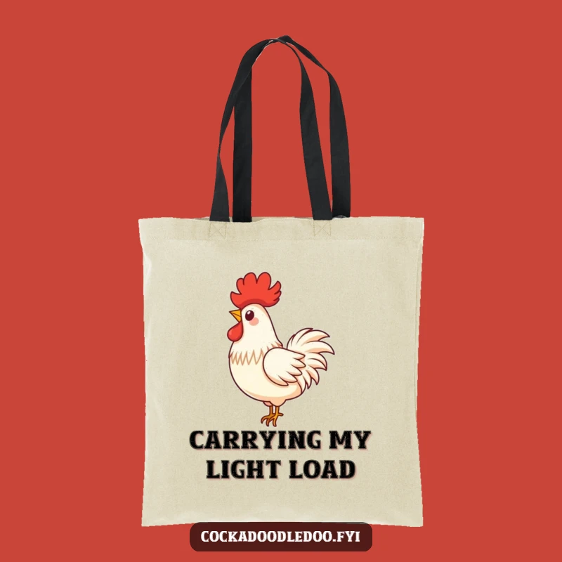 Funny Rooster Feather Tote Bag: Hilarious Accessory for Everyday Grace