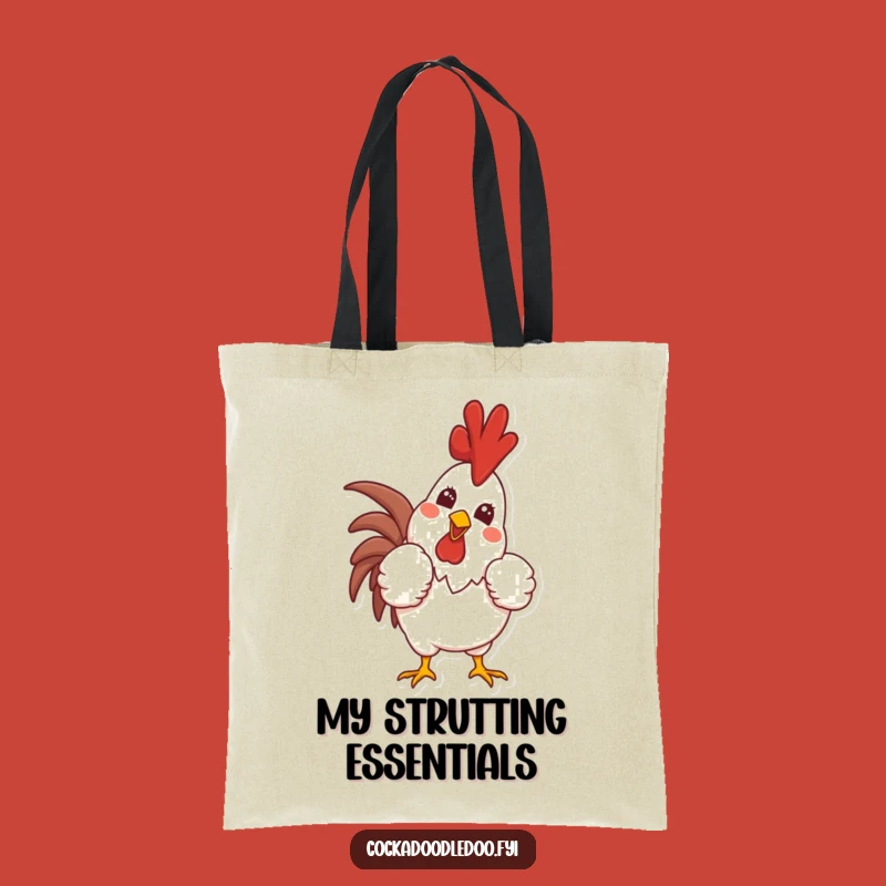 Funny Proud Rooster Tote Bag: Carry Confidence and Morning Cheer, Perfect Gift