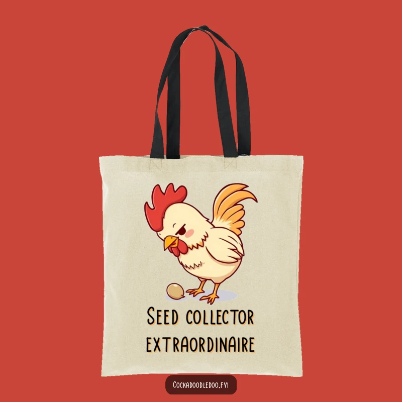 Funny Determined Rooster Tote Bag: Hilarious and Handy Gift for Daily Errands