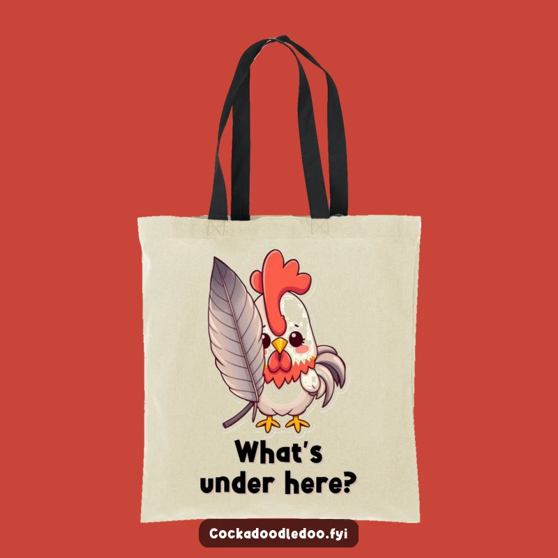 Funny Peeking Rooster Tote Bag: Carry Hidden Charms, Practical and Cute